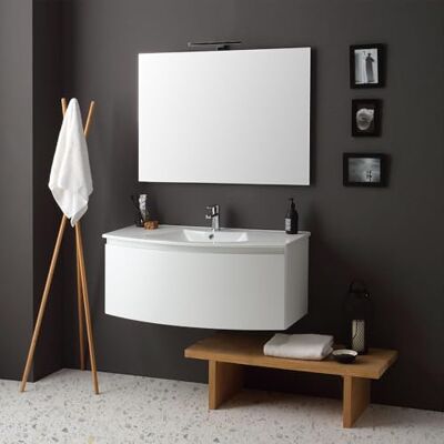 Kiamami Valentina Gebogener Wand-Badeinheit - Weiß Kiamami Valentina Gebogener Wand-Badeinheit - Weiß