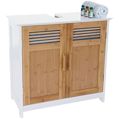 Mendler Waschbeckenunterschrank HWC-A85 60x60x30cm Bambus Badschrank Mendler Waschbeckenunterschrank HWC-A85 60x60x30cm Bambus Badschrank