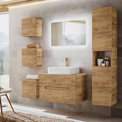 Badmöbel - LUTON-56-CRAFT - Wotan Eiche Nb. - Vanity Set Badmöbel - LUTON-56-CRAFT - Wotan Eiche Nb. - Vanity Set