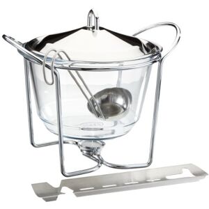APS 65065 Feuerzangenbowle Set, Zuckerzange, Feuerzange, Punschgefäß, Glasschale, Edelstahldeckel, hochglanzpoliert, Stövchen, verchromt, Schöpfkelle, für ca. 4 Liter APS 65065 Feuerzangenbowle Set, Zuckerzange, Feuerzange, Punschgefäß, Glasschale, Edelstahldeckel, hochglanzpoliert, Stövchen, verchromt, Schöpfkelle, für ca. 4 Liter