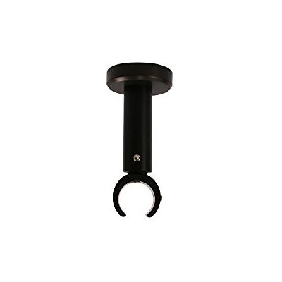 iso-design Deckenhalter für Gardinenstangen mit 20 mm Durchmesser Schwarz Variabler Deckenabstand, Deckenträger für Innenlaufstangen und Rohre iso-design Deckenhalter für Gardinenstangen mit 20 mm Durchmesser Schwarz Variabler Deckenabstand, Deckenträger für Innenlaufstangen und Rohre