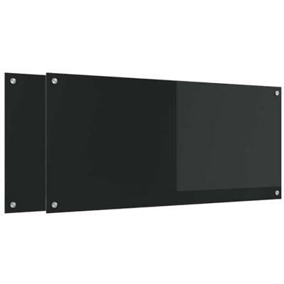 vidaXL Küchenrückwand 2 stk. Schwarz 110 x 50 cm Gehärtetes Glas vidaXL Küchenrückwand 2 stk. Schwarz 110 x 50 cm Gehärtetes Glas