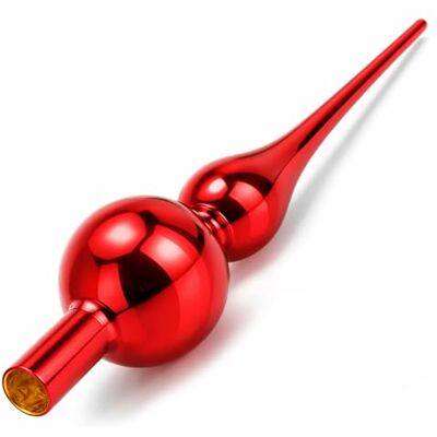 com-four ® Christbaumspitze in rot glänzend, Weihnachtsbaumspitze Tannenbaumspitze für Ihren Christbaum 28 cm com-four ® Christbaumspitze in rot glänzend, Weihnachtsbaumspitze Tannenbaumspitze für Ihren Christbaum 28 cm
