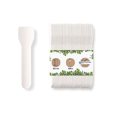 BIOZOYG Umweltfreundlicher Eisportionierer I 500 Eisstiele Papier weiß I Biologisch abbaubare Eislöffel I Papierlöffel einweg I Nachhaltige Eislöffel portionierer I Klimaneutrale Eiscreme Löffel BIOZOYG Umweltfreundlicher Eisportionierer I 500 Eisstiele Papier weiß I Biologisch abbaubare Eislöffel I Papierlöffel einweg I Nachhaltige Eislöffel portionierer I Klimaneutrale Eiscreme Löffel