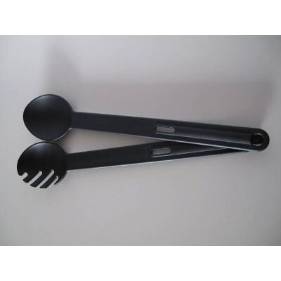 Tupperware Griffbereit Combinette schwarz Salatbesteck Pastazange Pasta Zange Tupperware Griffbereit Combinette schwarz Salatbesteck Pastazange Pasta Zange