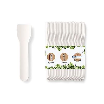 BIOZOYG Umweltfreundlicher Eisportionierer I 2000 Eisstiele Papier weiß I Biologisch abbaubare Eislöffel I Papierlöffel einweg I Nachhaltige Eislöffel portionierer I Klimaneutrale Eiscreme Löffel BIOZOYG Umweltfreundlicher Eisportionierer I 2000 Eisstiele Papier weiß I Biologisch abbaubare Eislöffel I Papierlöffel einweg I Nachhaltige Eislöffel portionierer I Klimaneutrale Eiscreme Löffel