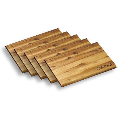 Kesper 5er Pack Frühstücksbrettchen XL mit Einbrand Brotzeit 32 x 21 cm Essbrett Akazie Holz Kesper 5er Pack Frühstücksbrettchen XL mit Einbrand Brotzeit 32 x 21 cm Essbrett Akazie Holz