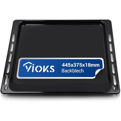 VIOKS Ofen Backblech 445х375х18 mm Ersatz für Whirlpоol 481010683241 Emailliertes Blech Rechteckig, Ofenbleche, für Ignis Bаuknеcht Herd VIOKS Ofen Backblech 445х375х18 mm Ersatz für Whirlpоol 481010683241 Emailliertes Blech Rechteckig, Ofenbleche, für Ignis Bаuknеcht Herd