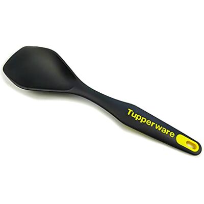 Tupperware Servierlöffel Schwarz-Gelb D166 Servier TOP-Servierlöffel 8760 1 Stück, Metall, Original Tupperware Servierlöffel Schwarz-Gelb D166 Servier TOP-Servierlöffel 8760 1 Stück, Metall, Original