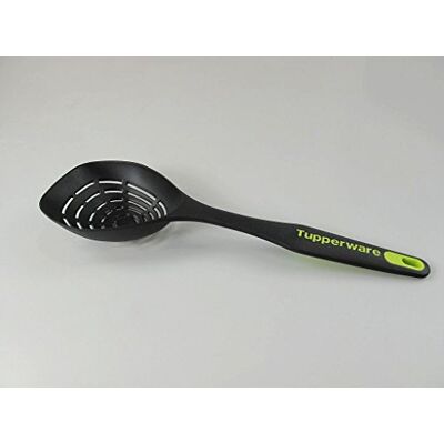 Tupperware Griffbereit Schaumlöffel Tief schwarz-gelb Abtropflöffel P 21076 Tupperware Griffbereit Schaumlöffel Tief schwarz-gelb Abtropflöffel P 21076