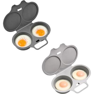 Generic Mikrowellen Eierpochierer Mit 2 Mulden,Pochierte Eier Form Antihaftbeschichteter Eierbereiter Für Pochierte Eier, Hitzebeständiger Eierpochierbecher Mit Deckel, Zum Frühstück Generic Mikrowellen Eierpochierer Mit 2 Mulden,Pochierte Eier Form Antihaftbeschichteter Eierbereiter Für Pochierte Eier, Hitzebeständiger Eierpochierbecher Mit Deckel, Zum Frühstück