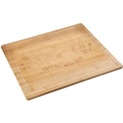 Kesper Schneide- & Abdeckplatte- Cooking with love, 56x50 cm 5859813 Extra große Arbeitsfläche zum Schneiden, Tranchieren und Abdecken Kesper Schneide- & Abdeckplatte- Cooking with love, 56x50 cm 5859813 Extra große Arbeitsfläche zum Schneiden, Tranchieren und Abdecken