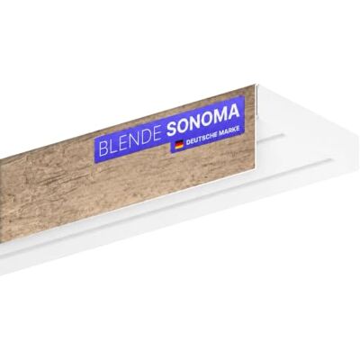 Bestlivings Blende Gardinenschiene Sonoma Eiche Optik 3m Kunststoffblende Modernes Holzdekor, 5cm hoch, kürzbar, einfach aufschieben und fixieren, passend für alle Innenlaufschienen Bestlivings Blende Gardinenschiene Sonoma Eiche Optik 3m Kunststoffblende Modernes Holzdekor, 5cm hoch, kürzbar, einfach aufschieben und fixieren, passend für alle Innenlaufschienen