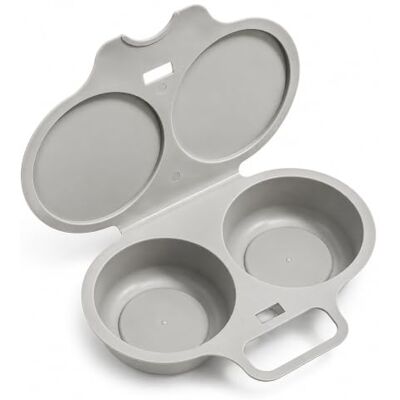 Generic Dual Cavity Egg Steamer Mikrowelle PP Kunststoff Herd 2 Slot Ölfreies Kochen, gleichmäßige Wärmezirkulation, 16 x 11,4 cm, wiederverwendbar für Morgenmahlzeiten Generic Dual Cavity Egg Steamer Mikrowelle PP Kunststoff Herd 2 Slot Ölfreies Kochen, gleichmäßige Wärmezirkulation, 16 x 11,4 cm, wiederverwendbar für Morgenmahlzeiten