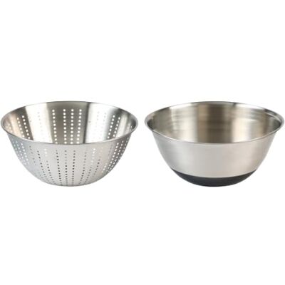 Kesper Schüssel mit Seiher, 2er-Set, Edelstahl, Ø 19 cm 90806 Geschmacksneutrales 2er-Set mit Seiher und rutschhemmender Schüssel Kesper Schüssel mit Seiher, 2er-Set, Edelstahl, Ø 19 cm 90806 Geschmacksneutrales 2er-Set mit Seiher und rutschhemmender Schüssel