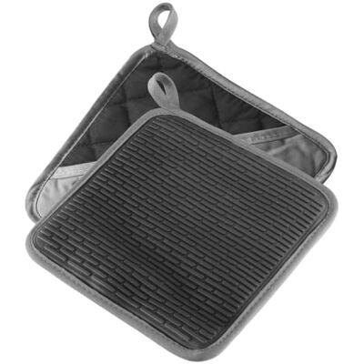 Westmark Topflappen – Praktische Topflappen für sicheres Arbeiten an Herd und Backofen, Küchenhandschuhe mit Hitzeschutz bis 250°C – Grau/Anthrazit Westmark Topflappen – Praktische Topflappen für sicheres Arbeiten an Herd und Backofen, Küchenhandschuhe mit Hitzeschutz bis 250°C – Grau/Anthrazit
