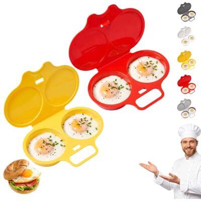 Generic PP-Kunststoff Dual Slot Mikrowelle Eierdampfer Herd 2 Eier (H) Ölfreies Kochen, gleichmäßige Wärmezirkulation, 16 x 11,4 cm, wiederverwendbar für Morgenmahlzeiten (H) Generic PP-Kunststoff Dual Slot Mikrowelle Eierdampfer Herd 2 Eier (H) Ölfreies Kochen, gleichmäßige Wärmezirkulation, 16 x 11,4 cm, wiederverwendbar für Morgenmahlzeiten (H)