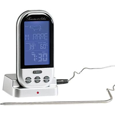 Rosenstein & Söhne Grill Funk Thermometer: Funk-Brat-/Grillthermometer, externes XXL-Display, 8 Fleischsorten (Bratenthermometer, Fleischthermometer, BBQ) Rosenstein & Söhne Grill Funk Thermometer: Funk-Brat-/Grillthermometer, externes XXL-Display, 8 Fleischsorten (Bratenthermometer, Fleischthermometer, BBQ)