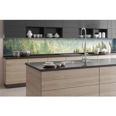 Dimex Küchenrückwand Folie Selbstklebend Nebel ÜBER Wald 350 x 60 cm Klebefolie Dekofolie Spritzschutz für Küche Made in EU Dimex Küchenrückwand Folie Selbstklebend Nebel ÜBER Wald 350 x 60 cm Klebefolie Dekofolie Spritzschutz für Küche Made in EU