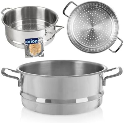 Orion Dünsteinsatz Dämpfeinsatz Dampfgarer Einsatz aus Edelstahl 26 cm Anett 5,5 L Orion Dünsteinsatz Dämpfeinsatz Dampfgarer Einsatz aus Edelstahl 26 cm Anett 5,5 L