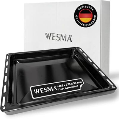 WESMA ® Emailliertes Backblech 455 x 375 x 35 mm, Kratzfestes Backblech, Ofenblech, Fettpfanne, Baking tray 45,5 x 37,5 x 3,5 cm, Passend für Bosch, Siemens, Neff, Constructa, Flavel, Simfer WESMA ® Emailliertes Backblech 455 x 375 x 35 mm, Kratzfestes Backblech, Ofenblech, Fettpfanne, Baking tray 45,5 x 37,5 x 3,5 cm, Passend für Bosch, Siemens, Neff, Constructa, Flavel, Simfer