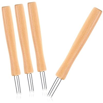 com-four ® 4x Pellkartoffel-Gabel mit 3 Zinken, aus rostfreiem Edelstahl wiederverwendbare extra große ergonomische Maisspieß und Schälhilfen com-four ® 4x Pellkartoffel-Gabel mit 3 Zinken, aus rostfreiem Edelstahl wiederverwendbare extra große ergonomische Maisspieß und Schälhilfen