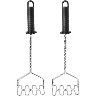 com-four ® 2x Kartoffelstampfer aus verchromtem Metall, Püree Stampfer Stampfer für Kartoffeln Potato Masher 35 cm com-four ® 2x Kartoffelstampfer aus verchromtem Metall, Püree Stampfer Stampfer für Kartoffeln Potato Masher 35 cm