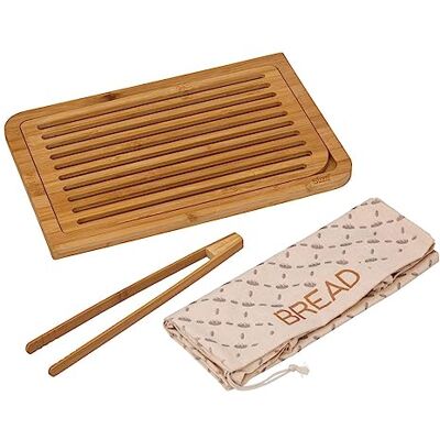 5 five simply smart Brotschneidebrett mit zubehör bambus 40x27cm 5 five simply smart Brotschneidebrett mit zubehör bambus 40x27cm