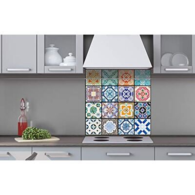 Dimex Küchenrückwand Verbundplatte AZULEJOS 60 x 60 cm Spritzschutz Küche für Herd & Spüle Premium Qualität Acrylglas, Stärke 5 mm Made in EU Dimex Küchenrückwand Verbundplatte AZULEJOS 60 x 60 cm Spritzschutz Küche für Herd & Spüle Premium Qualität Acrylglas, Stärke 5 mm Made in EU