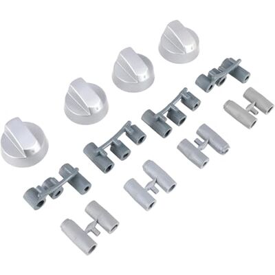sparefixd Knöpfe für Zanussi Herd, Ofen, silberfarben, 4 Stück sparefixd Knöpfe für Zanussi Herd, Ofen, silberfarben, 4 Stück