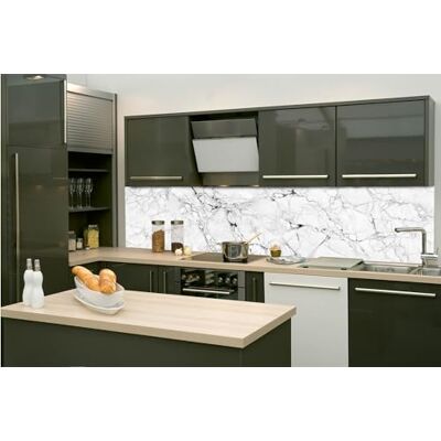 Dimex Küchenrückwand Folie Selbstklebend WEIßE MARMORSTRUKTUR 260 x 60 cm Klebefolie Dekofolie Spritzschutz für Küche Made in EU Dimex Küchenrückwand Folie Selbstklebend WEIßE MARMORSTRUKTUR 260 x 60 cm Klebefolie Dekofolie Spritzschutz für Küche Made in EU