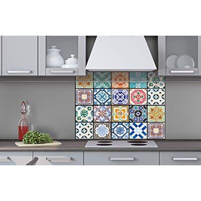 Dimex Küchenrückwand Verbundplatte AZULEJOS 80 x 60 cm Spritzschutz Küche für Herd & Spüle Premium Qualität Acrylglas, Stärke 5 mm Made in EU Dimex Küchenrückwand Verbundplatte AZULEJOS 80 x 60 cm Spritzschutz Küche für Herd & Spüle Premium Qualität Acrylglas, Stärke 5 mm Made in EU
