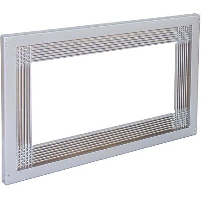 Emuca Mikrowellenrahmen, für Einbaumontage in Küchenschränken, Modul 600mm, 600x400mm, Kunststoff, Silber lackiertes Aluminium, 1 Stück Emuca Mikrowellenrahmen, für Einbaumontage in Küchenschränken, Modul 600mm, 600x400mm, Kunststoff, Silber lackiertes Aluminium, 1 Stück