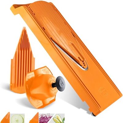 Börner Gemüsehobel V3 (Basis Set) • V-Hobel für Scheiben in 3 Schnittstärken • Verstellbarer Küchenhobel für Gemüse & Obst • Hobel mit Gummifüßen & Edelstahl V-Klinge • Farbe: Orange Börner Gemüsehobel V3 (Basis Set) • V-Hobel für Scheiben in 3 Schnittstärken • Verstellbarer Küchenhobel für Gemüse & Obst • Hobel mit Gummifüßen & Edelstahl V-Klinge • Farbe: Orange