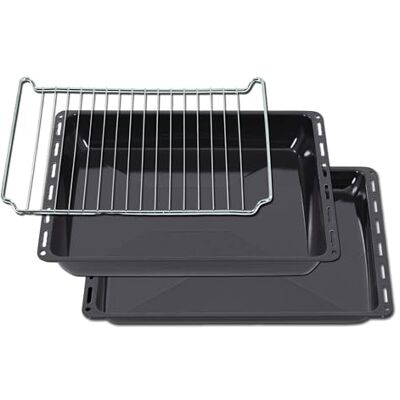 ICQN Backblech & Gitter Set 422 × 370 × 30 & 45 mm, Kompatibel mit Electrolux, AEG, IKEA, Zanussi & Juno, Emaillierte Backbleche für Backofen & Herd ICQN Backblech & Gitter Set 422 × 370 × 30 & 45 mm, Kompatibel mit Electrolux, AEG, IKEA, Zanussi & Juno, Emaillierte Backbleche für Backofen & Herd