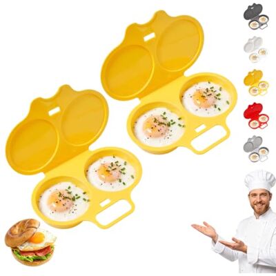 Generic PP Plastic Dual Slot Microwave Egg Steamer Cooker 2 Eggs (F) Ölfreies Kochen, gleichmäßige Wärmezirkulation, 16 x 11,4 cm, wiederverwendbar für Morgenmahlzeiten (F) Generic PP Plastic Dual Slot Microwave Egg Steamer Cooker 2 Eggs (F) Ölfreies Kochen, gleichmäßige Wärmezirkulation, 16 x 11,4 cm, wiederverwendbar für Morgenmahlzeiten (F)