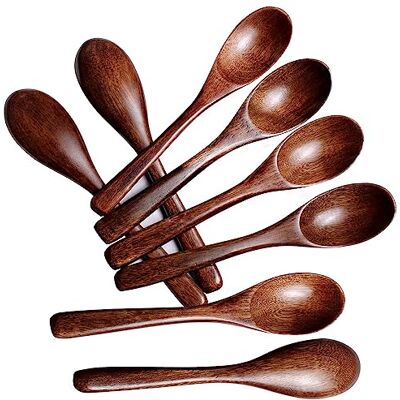 Generic 8-teilig Brauner 15cm 6Zoll Holzlöffel ,Handgemachte Nanmu Material Kaffeelöffel, Teelöffel, Dessertlöffel, Rührlöffel Generic 8-teilig Brauner 15cm 6Zoll Holzlöffel ,Handgemachte Nanmu Material Kaffeelöffel, Teelöffel, Dessertlöffel, Rührlöffel