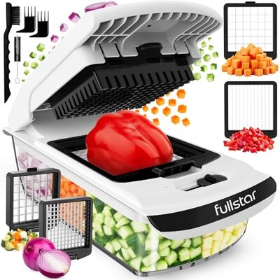 fullstar Pro Original Gemüseschneider & Zwiebelschneider 2 Klingen Schneider für Gemüse, Obst, Kartoffeln Schneller und Einfacher Meal Prep Küchenhelfer (2-in-1, Weiß) fullstar Pro Original Gemüseschneider & Zwiebelschneider 2 Klingen Schneider für Gemüse, Obst, Kartoffeln Schneller und Einfacher Meal Prep Küchenhelfer (2-in-1, Weiß)