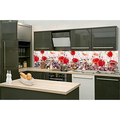 Dimex Küchenrückwand Folie selbstklebend Mohnblumen Klebefolie Dekofolie Spritzschutz für Küche Made in EU 180 cm x 60 cm Dimex Küchenrückwand Folie selbstklebend Mohnblumen Klebefolie Dekofolie Spritzschutz für Küche Made in EU 180 cm x 60 cm