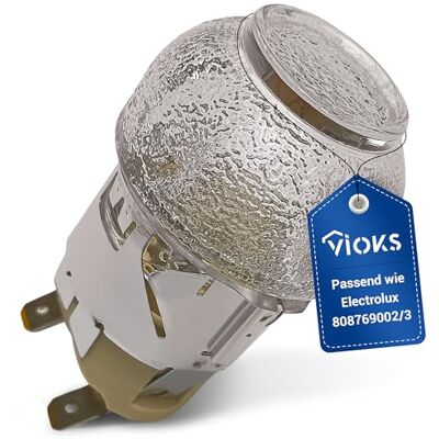 VIOKS Lampeneinheit Backofen Ersatz für AEG Elеctrolux 8087690023 Backofenlampe Beleuchtung Ofenlampe Lampenglas Glasabdeckung, ersetzt 808769002/3, oben G9 40W 230V mit Fassung, Ofen Herd VIOKS Lampeneinheit Backofen Ersatz für AEG Elеctrolux 8087690023 Backofenlampe Beleuchtung Ofenlampe Lampenglas Glasabdeckung, ersetzt 808769002/3, oben G9 40W 230V mit Fassung, Ofen Herd