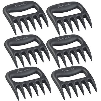 Rosenstein & Söhne BBQ Claws: 6er-Set Fleisch-Krallen aus hitzebeständigem Kunststoff (BBQ-Gabeln, Klauen) Rosenstein & Söhne BBQ Claws: 6er-Set Fleisch-Krallen aus hitzebeständigem Kunststoff (BBQ-Gabeln, Klauen)