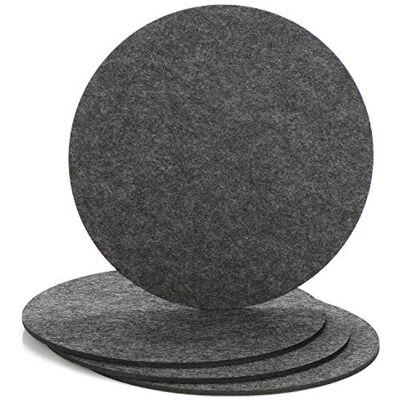 com-four ® 4X Filzuntersetzer, Tischschoner aus robustem Filz Unterlage für Töpfe Gläser Schüsseln und Vasen runde Schutzmatte für Tisch und Möbel Ø 30 cm com-four ® 4X Filzuntersetzer, Tischschoner aus robustem Filz Unterlage für Töpfe Gläser Schüsseln und Vasen runde Schutzmatte für Tisch und Möbel Ø 30 cm
