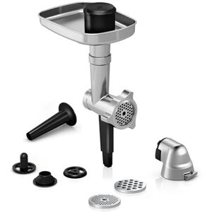 Bosch Zubehör-Set MUZ9HA1 Hunting Adventure, Fleischwolf, Wurststopfer, Kebbevorsatz, Lochscheiben 3,5 und 8mm, Fleischwolf aus Aluminium, passend für Küchenmaschine Serie 8, OptiMUM Bosch Zubehör-Set MUZ9HA1 Hunting Adventure, Fleischwolf, Wurststopfer, Kebbevorsatz, Lochscheiben 3,5 und 8mm, Fleischwolf aus Aluminium, passend für Küchenmaschine Serie 8, OptiMUM