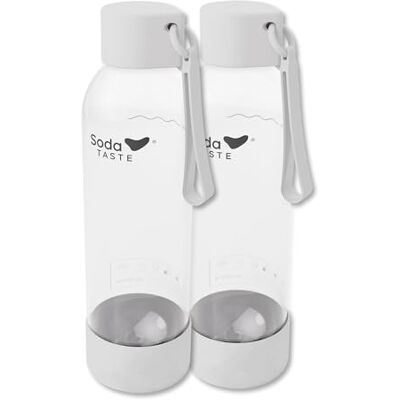SodaTASTE 2er-Pack 1 Liter PET-Flaschen Weiß für Wassersprudler mit Bajonettverschluss, BPA-frei, wiederverwendbar SodaTASTE 2er-Pack 1 Liter PET-Flaschen Weiß für Wassersprudler mit Bajonettverschluss, BPA-frei, wiederverwendbar