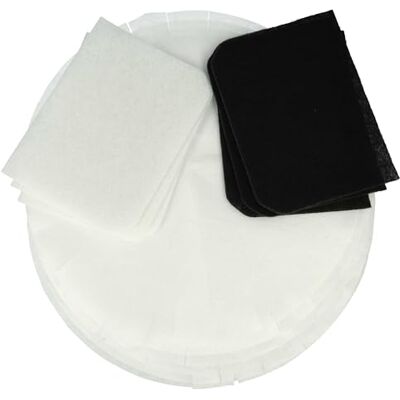 vhbw 12-tlg. Filter-Set kompatibel mit DeLonghi D28 Serie Fritteusen 3x Kohle-Filter, 6x Papierfilter, 3x Fettfilter vhbw 12-tlg. Filter-Set kompatibel mit DeLonghi D28 Serie Fritteusen 3x Kohle-Filter, 6x Papierfilter, 3x Fettfilter