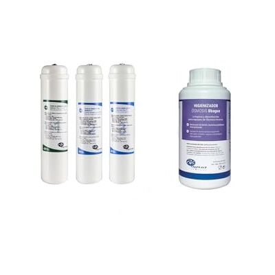 Bbagua Kit mit 3 12-Zoll-Inline-Filtern für kompakte Umkehrosmosegeräte. Paket bestehend aus 1 Sedimentfilter, 1 Aktivkohlefilter und 1 Blockkohle. Umkehrosmose-Desinfektionsmittel. . Bbagua Kit mit 3 12-Zoll-Inline-Filtern für kompakte Umkehrosmosegeräte. Paket bestehend aus 1 Sedimentfilter, 1 Aktivkohlefilter und 1 Blockkohle. Umkehrosmose-Desinfektionsmittel. .