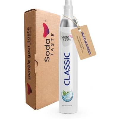 SodaTASTE CO2-Zylinder tauschen (Refill) für Wassersprudler, Classic, für bis zu 60l gesprudeltes Wasser (ACHTUNG: Leerer Zylinder benötigt) SodaTASTE CO2-Zylinder tauschen (Refill) für Wassersprudler, Classic, für bis zu 60l gesprudeltes Wasser (ACHTUNG: Leerer Zylinder benötigt)