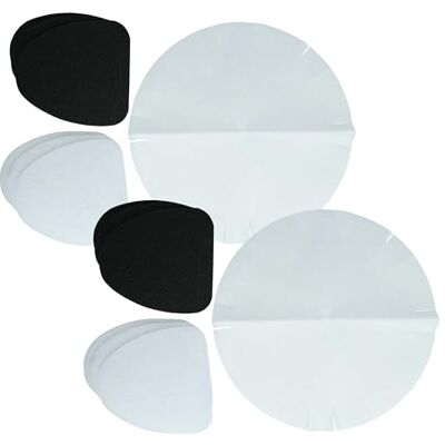 vhbw 6x Papierfilter, 6x Aktivkohlefilter, 6x Fettfilter kompatibel mit DeLonghi F18436 Fritteuse 18-tlg. Filter-Set vhbw 6x Papierfilter, 6x Aktivkohlefilter, 6x Fettfilter kompatibel mit DeLonghi F18436 Fritteuse 18-tlg. Filter-Set