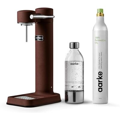 aarke Carbonator 3, Wassersprudler aus Edelstahl im modernen Burgundy Finish mit BPA-freier 1L PET-Flasche + CO2 Zylinder, Sprudelwasserbereiter für Leitungswasser, kompatibel mit 60L CO2-Zylindern aarke Carbonator 3, Wassersprudler aus Edelstahl im modernen Burgundy Finish mit BPA-freier 1L PET-Flasche + CO2 Zylinder, Sprudelwasserbereiter für Leitungswasser, kompatibel mit 60L CO2-Zylindern