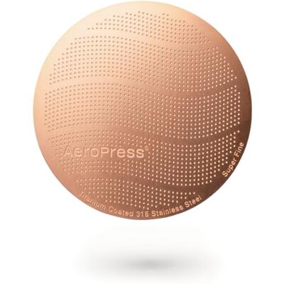 AeroPress Goldfilter aus Metall – Wiederverwendbare Filter für Kaffeebereiter, voller Geschmack ohne Bitterstoffe, leicht zu reinigen, Goldfilter aus Edelstahl – Standardgröße AeroPress Goldfilter aus Metall – Wiederverwendbare Filter für Kaffeebereiter, voller Geschmack ohne Bitterstoffe, leicht zu reinigen, Goldfilter aus Edelstahl – Standardgröße